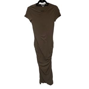 James Perse Classic Skinny Dress - Army Green - Size 2 (S/M)